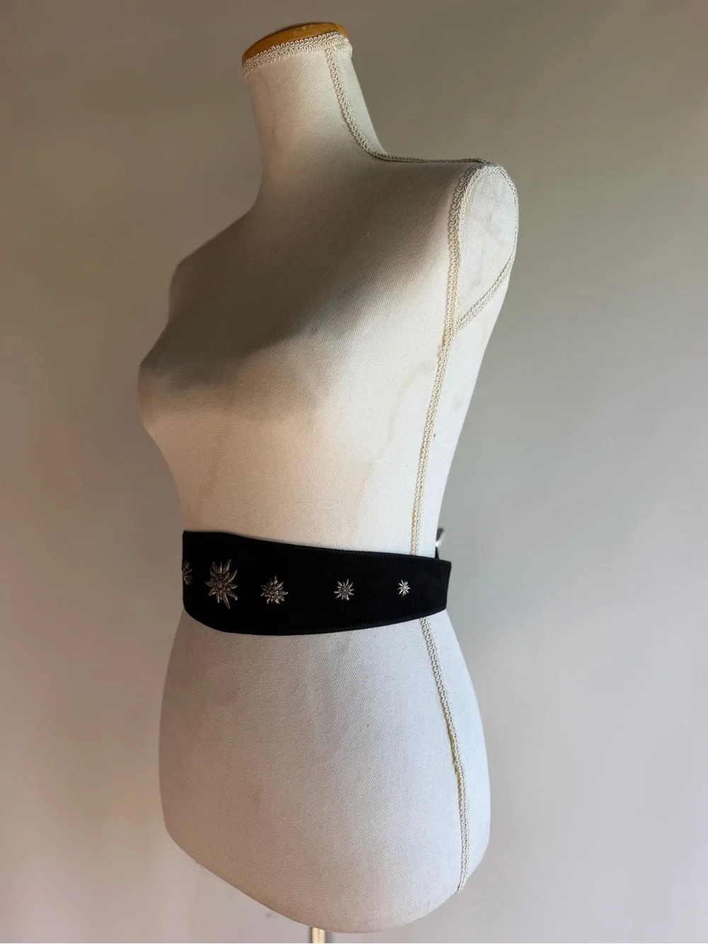 Vintage Suede Dirndl Belt - 90cm
